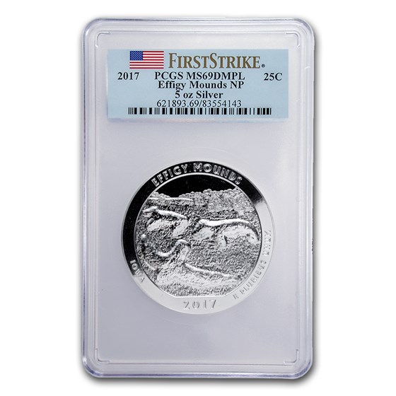2017 5 oz Silver ATB Effigy Mounds MS-69 DMPL PCGS (FS) 2017 5 oz Silver ATB Effigy Mounds MS-69 DMPL PCGS (FS)